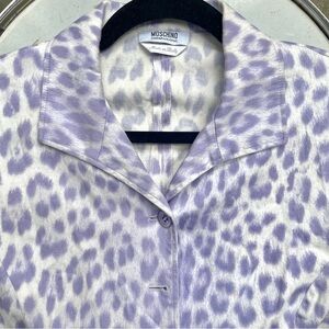 Moschino Cheap and Chic Lavender Animal Print Dress